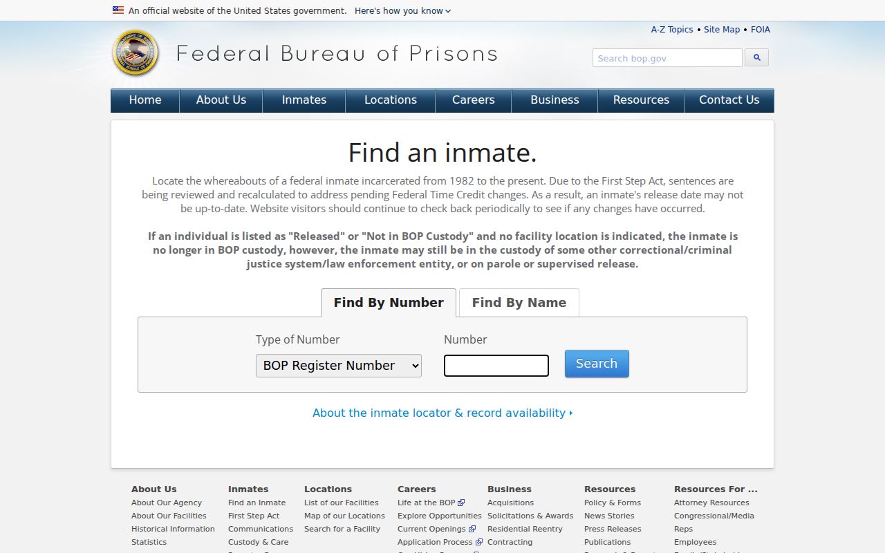 Union County arrest search federal inmate locator